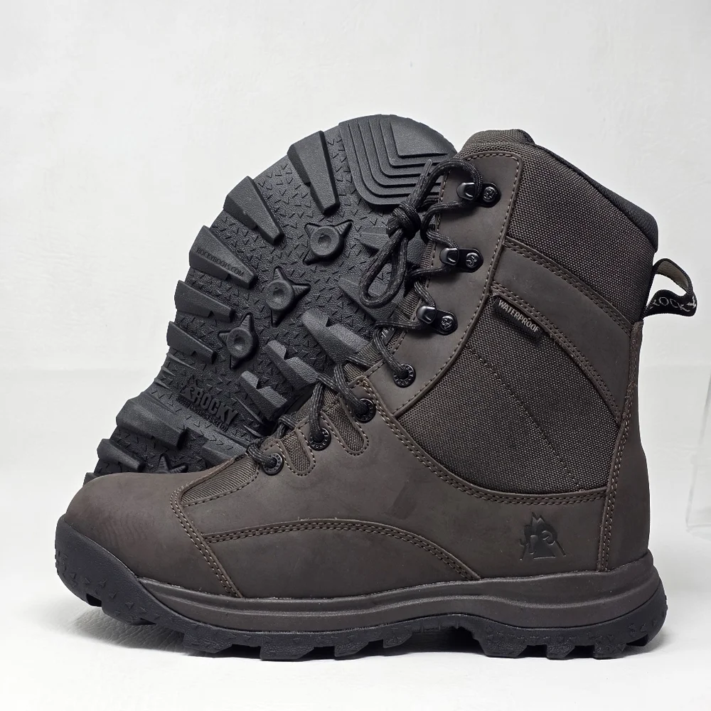 Rocky Wildcat Men’s Waterproof Hunting Boots Size 9M Brown 400G Insulated New
